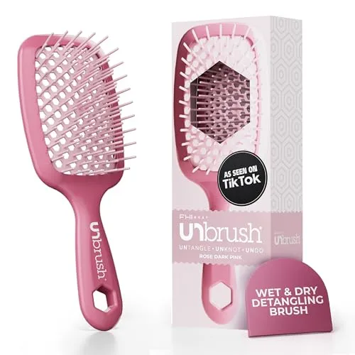 UNbrush Detangling Hair Brush Rose