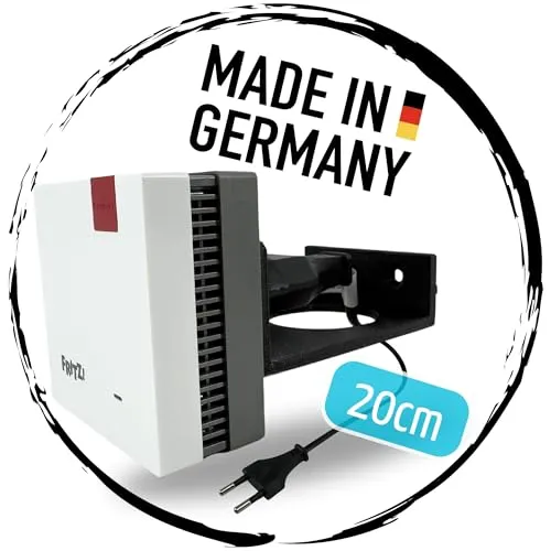 TronicXL Verlängerung/Wandhalterung für W-LAN Repeater kompatibel mit Fritz Repeater 600 1200 1750E 2400 AVM Fritz! Halterung Wandhalter Wand Montage WLAN Verstärker (20cm + Wandhalter)