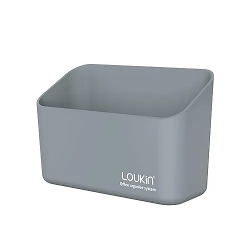 loukin Magnetischer Marker-Halter, trocken abwischbarer Marker-Halter, Fernbedienungshalter, magnetischer Aufbewahrungs-Organizer für Whiteboard oder Kühlschränke (grau)