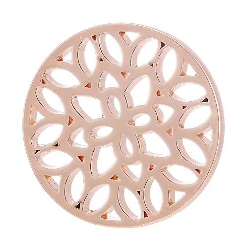 Morella Damen Coin Blätterwald Rosegold 33 mm in gold von Morella