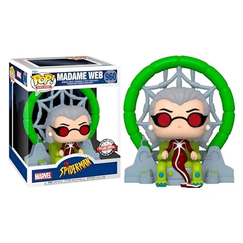 Funko Pop Spiderman Animated Series Madame Web Deluxe Figure - Special Edition - Chibi Figuren, exklusive Special Edition mit detailreicher Madame Web Figur aus der beliebten Spiderman Animated Series.