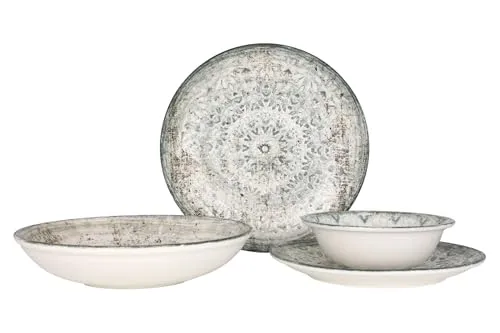 Rinart Geschirrset - Fade - 24 teilig - 6 Personen - Porzellan