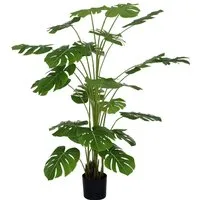 HOMCOM Künstliche Monstera Deliciosa 180 cm - Künstliche Pflanzen: Diese beeindruckende Kunstpflanze bringt Eleganz in jeden Raum, benötigt keine Pflege und bleibt immer frisch. Ideal für ein stilvolles Zuhause!