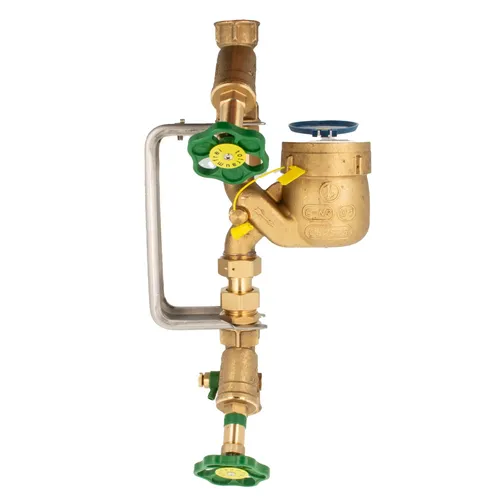 Tecuro Fallrohr Hauswasserzähler Kombi-Set 105 mm - Kaltwasser-Hauswasserzähler für senkrechten Einbau mit 105 mm Baulänge. Inklusive hochwertiger Einbaugarnitur und Anschluss 1 1/4 Zoll. Ideal für präzise Messungen und langlebigen Einsatz.