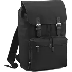 BagBase BG613 Vintage Laptop Backpack - Robuster Rucksack aus 600D Polyester, ideal für Laptops bis 17 Zoll. Mit gepolstertem Laptop-Fach, verstellbaren Schulterriemen und praktischem Kordelzug-Verschluss.
