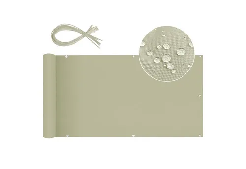 Sekey Balkonsichtschutz Sichtschutz Balkon ohne Bohren Balkonverkleidungen aus Oxford-Gewebe mit Ösen, Nylon Kabelbinder und Kordel