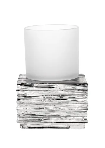 Ridder Badaccessoire-Set Aufbewahrungsbecher Brick Silber von Ridder