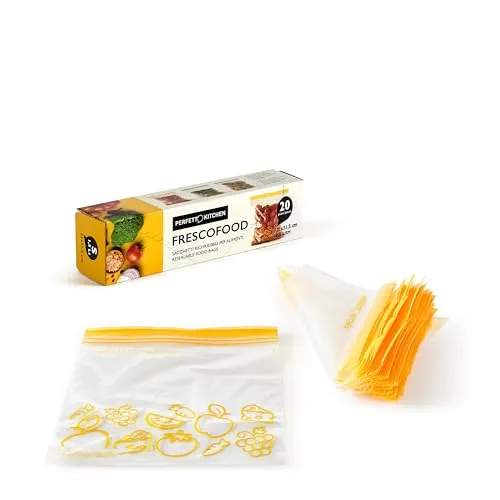 Frescofood Kühl-/Gefrierbeutel, 20 Stück, 21 x 21,5 cm, S
