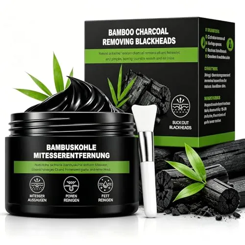 120ml Mitesserentferner-Maske, Blackhead Peel-Off Maske, mit Maskenpinsel | Tiefenreinigungsmaske für Gesicht und Nase, Porenverkleinerung Ölregulierend, Reinigt die Haut, Für Männer und Frauen