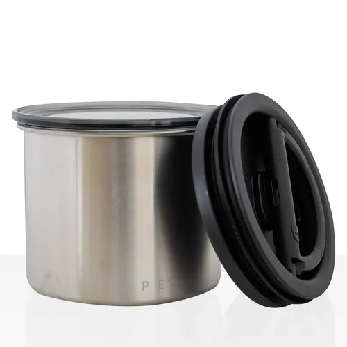 Airscape Edelstahl-Kaffeebehälter – Klein und luftdicht - Kaffeedosen für optimale Lebensmittelfrische, mit patentiertem Deckel zur Luftentfernung. Ideal für Kaffee, Tee und mehr – aus hochwertigem Edelstahl und BPA-frei.