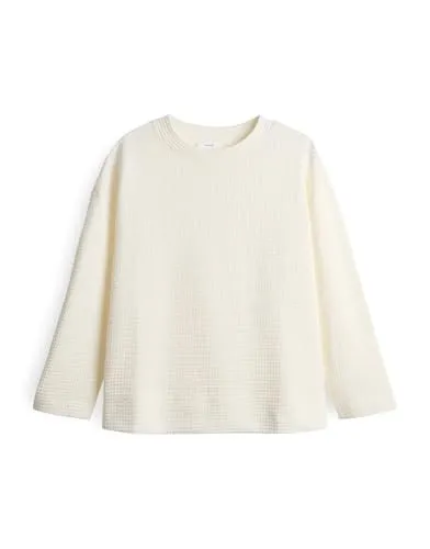 OPUS Damen Sweatshirt | GELIX Regular Sweatshirt mit zweifarbiger Struktur Milk, 36