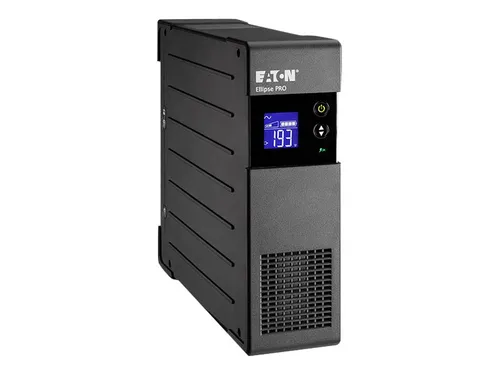 Eaton USV Ellipse PRO 1600 DIN - 1600VA Line Interactive USV mit 8 IEC Ausgängen, Spannungsregelung und LCD-Display für zuverlässigen Schutz und Backup