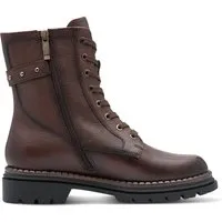 Tamaris Schnürstiefelette mit Blockabsatz und Nieten, braun 37 EU - Modische Schnürboots in Größe 37 mit 4 cm Blockabsatz. Aus hochwertigem Leder, wärmendem Innenmaterial und gepolsterter Innensohle für optimalen Tragekomfort.