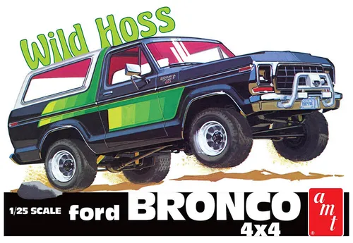 Ford Bronco 4x4 Wild Hoss 1:25 AMT Model Kit Bausatz AMT1304 1978