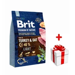 Brit Premium By Nature Light 3kg + Überraschung für den Hund