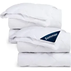 Blumtal Sommerdecke 155x220 cm im 2er Set - Bettdecken für kühle Sommernächte: OEKO-TEX zertifizierte, leichte Sommerdecke mit 150 gsm Füllung für optimalen Schlafkomfort. Hygienisch waschbar bis 95°C.