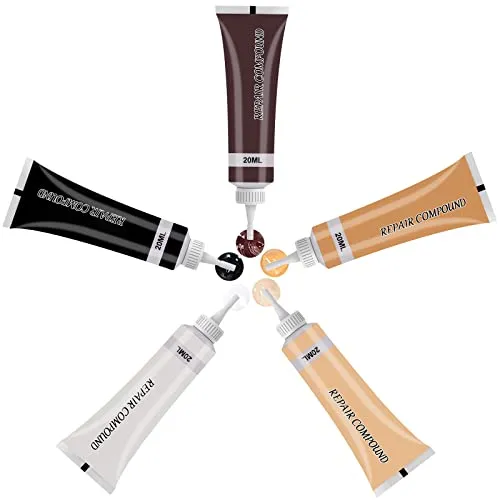 HASAIKA® Lederreparatur Creme, Leder Restaurator, Mischbare Lederreparatursets für Sofa, Lederjacke, Autositz, Schuhe, Mäntel, 5 Farben