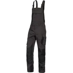 Leibwächter Arbeitslatzhose Herren Latzhose Dynamic-Line Stretch Arbeitshose Arbeitskleidung atmungsaktiver Stretchstoff mit Elasthan auch Übergröße schwarz 50