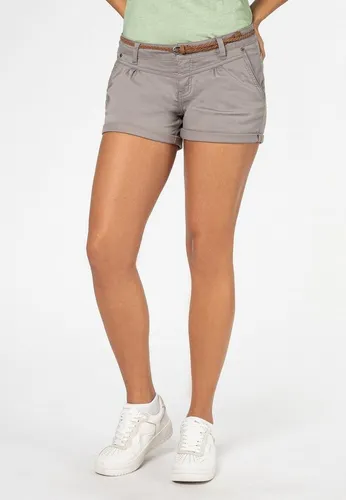 Sublevel Damen Kurze Hose Stretch-Shorts mit Flecht-Gürtel von Sublevel