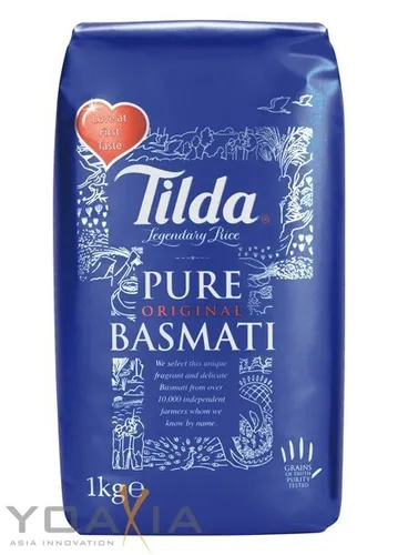 Tilda Basmati Reis 1 kg - Reis, reiner echter Basmati für ein unvergleichliches Aroma und Geschmack, ideal für vielfältige Gerichte.