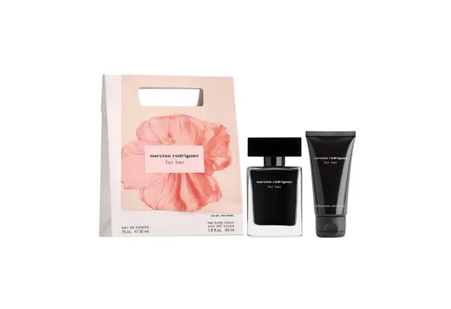 Narciso Rodriguez for her EdT 30ML + Body Lotion 50ml Duftset - Parfum Set für Damen mit ikonischem Moschus-Chypre-Duft und zarter Körperlotion, perfekt für romantische Anlässe.