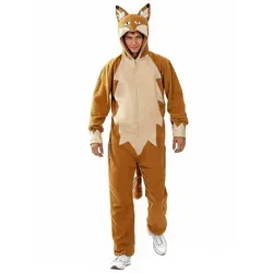 Metamorph Kostüm Fuchs Kostümoverall, Bequemes Tierkostüm für schlaue Füchse beige|gelb L-XL