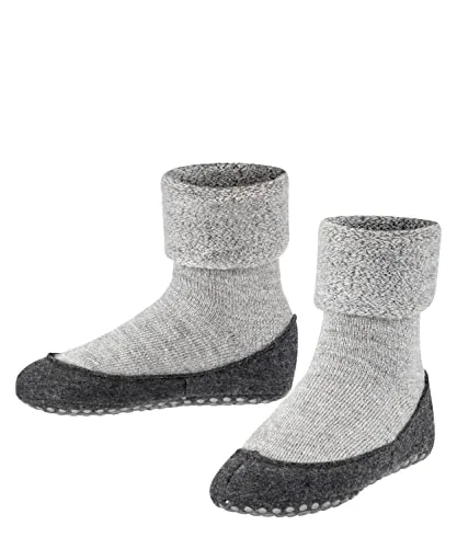 FALKE Cosyshoe Hausschuhe für Kinder - Gemütliche Hausschuhe aus 90% wärmender Wolle mit rutschfester Sohle, ideal für sicheren Halt und perfekten Komfort beim Spielen und Herumtollen zu Hause.