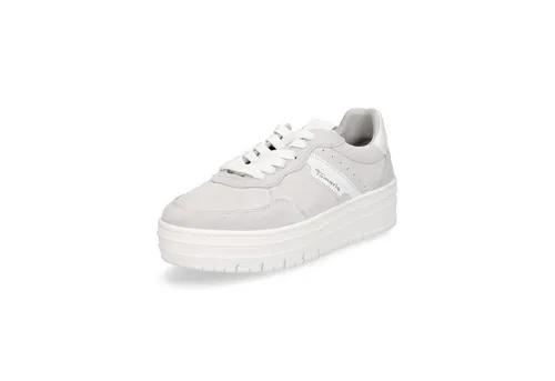Tamaris 1-23773-43 Damen Sneaker grau 42 EU - Sneaker in Größe 42, aus atmungsaktivem Velours- und Glattleder, mit verstärkter Ferse und herausnehmbarer Innensohle für optimalen Tragekomfort.