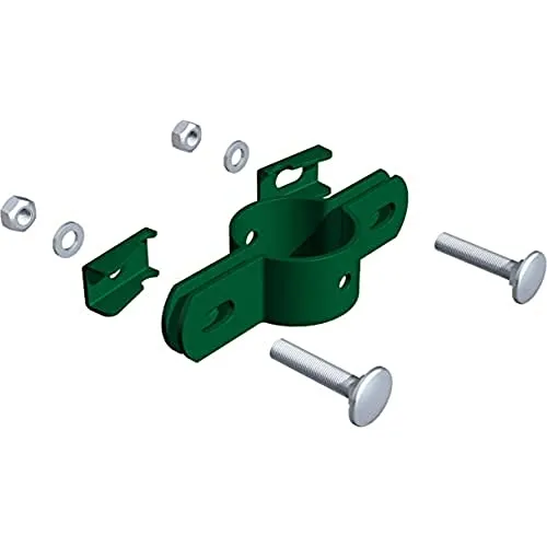 Alberts 563400 Doppelschelle | grün | für Pfosten-Ø 34 mm von Alberts