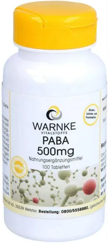 Warnke Vitalstoffe GmbH Paba 500 mg Tabletten 100 Stück