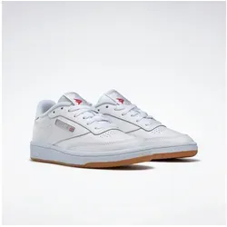 Reebok Club C 85 Sneakers - Klassischer Stil in Weiß/Grau - Sneaker mit weichem Leder-Obermaterial für hervorragenden Halt und Dämpfung, ideal für trendbewusste Modefans.