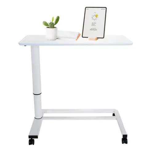 hJh-OFFICE Beistelltisch Stand II 830054, weiß, höhenverstellbar - Sonstige Büromöbel mit individuell einstellbarer Höhe durch Gaslift und praktischen Rollen für maximale Flexibilität im Büro oder Home Office.