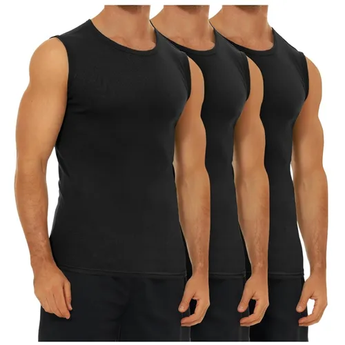 Herren Unterhemd Baumwolle Tank Top 3er Pack schweißabsorbierend