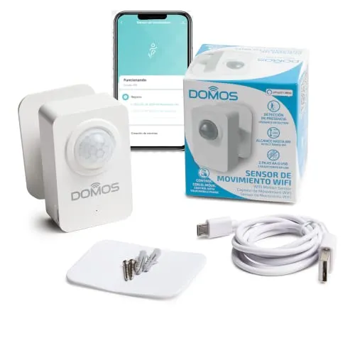 Domos - WLAN- Bewegungsmelder | Intelligenter Bewegungsmelder | Präsenzmelder | Bewegungsmelder Außen