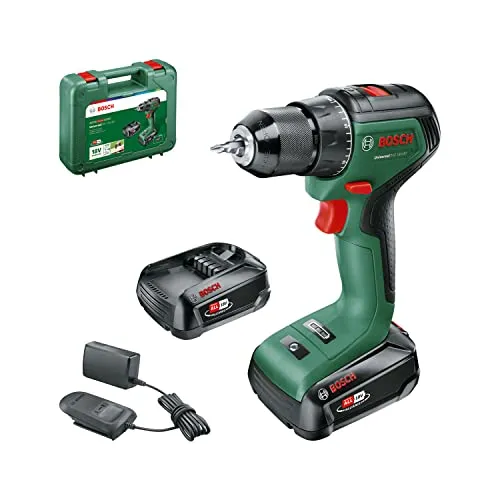 Bosch Home and Garden Akkuschrauber UniversalDrill 18V-60 - 2 Akkus, 18 Volt System, bürstenloser Motor für maximale Leistung und Vielseitigkeit in Holz, Metall und Kunststoff