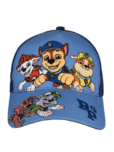 Paw Patrol Kappe für Jungen - Crew PP Kinder Cap Basecap Baseballkappe verstellbar Blau