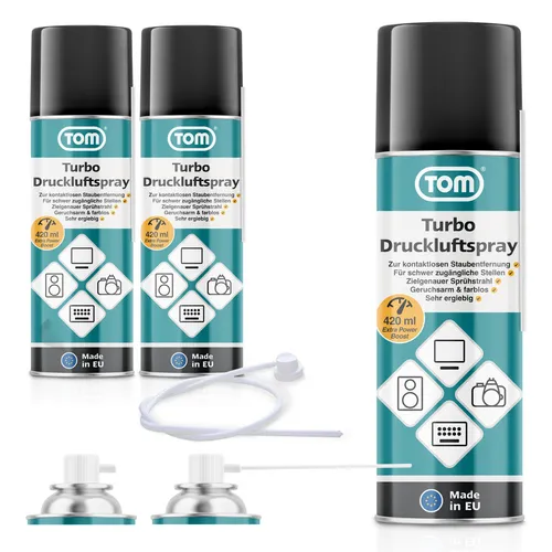 Druckluftspray Eisspray 420ml 3er Set Druckluft Air Duster Reinigungs Spray