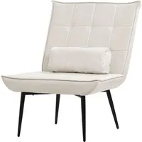 ML-Design Sessel Creme, Moderner Relaxsessel mit Lendenkissen - Fernseh- & Relaxsessel mit ergonomischem Design und zusätzlichem Lendenkissen für optimalen Sitzkomfort. Ideal für entspannte Stunden in deinem Wohnzimmer oder Büro.