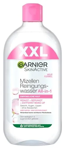 Garnier Mizellen Reinigungswasser, Für eine sanfte Reinigung und schonendes Abschminken, Beruhigendes und feuchtigkeitsspendendes Gesichtswasser, SkinActive, 1 x 700 ml