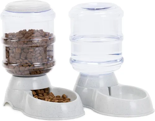 Navaris Wasserspender & Futterspender für Katze und Hund