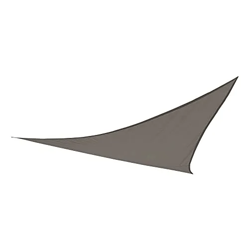 AKTIVE Dreieckiges Sonnensegel 360x360x360 cm Grau für Terrasse, Garten oder Außenterrasse, 160 g/m² Polyester, langlebig, Sonnenschutz, Befestigungsseile inklusive und einfache Montage (53906)
