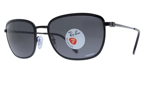 RAY-BAN CHROMANCE Polished Black / Grey Polarized RB3705 002/K8 57