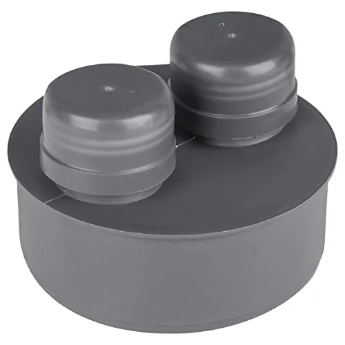 Belüftungsventil Ø DN110 Rohrbelüfter Entlüfter Entlüftungshaube Abwasserrohr Grau