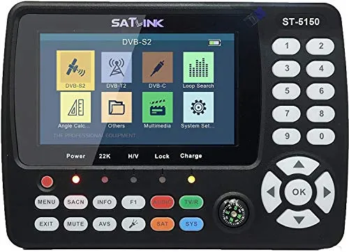 Satlink ST-5150 DVB-S/S2/T/T2/C Combo Messgerät - Satelliten-Finder mit 4,3