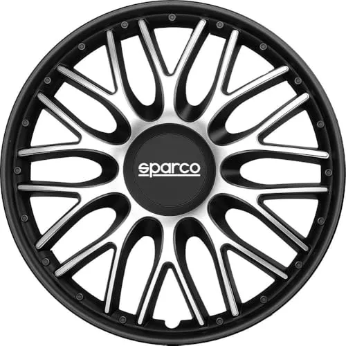 Sparco SPC1496SVBK Radkappen Roma Bicolor Silber/Schwarz 14