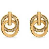 JETTE Damen-Ohrstecker Swing 925er Silber mit Zirkonia - Ohrringe für Damen aus 925er Silber, funkeln mit 58 Zirkonia und verleihen jedem Outfit einen besonderen Glanz. Ideal als Geschenk in original JETTE Geschenkbox.