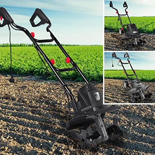 BRAST Elektro Motorhacke 1050 - Motorhacken - Leistungsstarke 1050 Watt Elektro Motorhacke mit 16 Hackmessern für effizientes Bodenbearbeiten, ergonomische Griffe und leicht transportierbar.