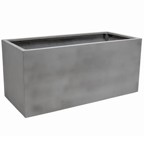 VIVANNO Pflanzkübel Fiberglas MAXI Kasten - Grau Beton-Design - Pflanzkübel aus robustem Fiberglas im eleganten Grau Beton-Design, ideal für drinnen und draußen. Mit einem Fassungsvermögen von 54 l bietet er ausreichend Platz für Ihre Pflanzen.