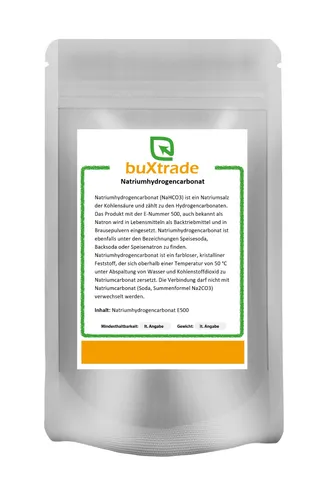 | Natriumhydrogencarbonat | Natron E500 | Backsoda | Natriumsalz | 2 kg
