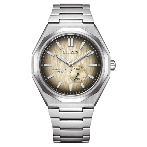 Citizen Herrenuhr Titan Automatik NK5020-58P - Armbanduhr mit Saphirglas und 100 m Wasserdichtigkeit, perfekt für Herren, die Stil und Funktionalität schätzen.